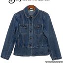 St. John’s Bay  vintage Y2K stretch peplum denim blazer jacket size M Photo 1