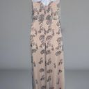 Adrianna Papell NEW w/ $300 Tags  Beige Beaded Formal Maxi Gown Small 6 Photo 5