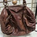 Big Buddha  HOBO Weekender Shoulder Bag Pebble Brown-Faux Leather-Boho EUC Large Photo 3