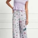 Hill House NEW  Home The Skylar Pant Linen Purple Sea Creatures Wide Leg Medium Photo 0