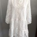 Shoshanna Dress Talia White Organza lace Mini Babydoll Dress Bridal Ethereal 10 Photo 0