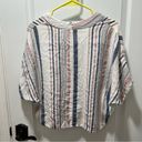 Sim & Sam  Short Sleeve Striped Blouse Size Medium NWOT Photo 4