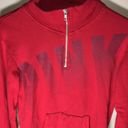 PINK - Victoria's Secret PINK Victoria’s Secret quarter zip hoodie XS red hoodie PINK VS QUARTER zip​​ Photo 6