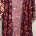 MarleyLilly NWT Marley Lilly Burgundy Floral Duster/Kimono Photo 0