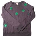 Caslon  Sweatshirt Luck Irish Sequined Clover Size Small Photo 0