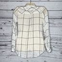 Thread and Supply  NWT Size XS White & Black Windowpane Button Down Shirt Photo 2