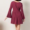 Known Supply • NWT Burgundy Jupiter Tiered Dress Organic Cotton Size XL Photo 2