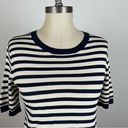 Oak + Fort  Navy Blue Stripe Short Sleeve Top Photo 2