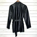 Worthington  Leather Jacket Tie Waist Black Size Large Photo 1