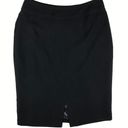 Anne Klein Vintage  Twill Black Pencil Skirt with Front Slit NWT Size 10 Photo 2