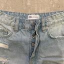 ZARA Distressed Denim Shorts Photo 2