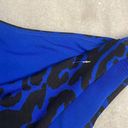 Topshop  bikini bottom Animal print Cobalt blue high cut New swimwear Sz 12 Photo 4