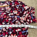 Tommy Hilfiger  Brookshire Dress Burgundy Red Floral Short Sleeve Women’s Size 14 Photo 6