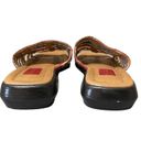 Coldwater Creek  Women's Leather Sandals Slides Size 7M Square Toe Multicolor Photo 3