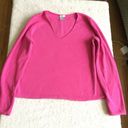 Old Navy Pink Fleece V-neck Y2K Pullover - Sz Medium Photo 0