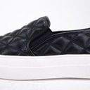 Soda Black Quilted Platform Sole Slip On Sneaker Photo 3