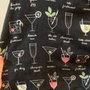 Kate Spade  Black Multicolor Cocktails Print Pajama Top XS Photo 8