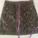 Frame  Denim NWT 100% Lamb Leather Snake Print Mini Skirt Photo 7