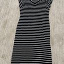 White House | Black Market  black/white striped short sleeve knit maxi dress sz M Photo 2