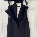 AQ/AQ AQ AQ Halo Plunge Mini Dress With Strap Detail Black Size 4 New With Out Tags Photo 4