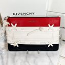 Givenchy Couture Large Rare Red, White & Navy Stitched Logo Pouch/Clutch Photo 1