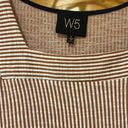 W5  Square Neck Striped Short Sleeve Shirt - Wrinkle Resistant - Woman’s Size S Photo 1