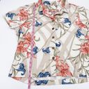 Caribbean Joe Vintage  Women's Floral Hawaiian Shirt Button Front Short Sleeves Photo 7