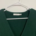 Lush Clothing Lush Green Dot Sleeve Wrap Sweater Photo 3