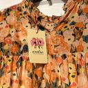 Entro mock neck tiered persimmon dress size small Photo 8