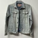 Brooklyn Cloth Trademark Brooklyn Denim jacket size medium Light Wash Denim Boho Shabby Chic Photo 0