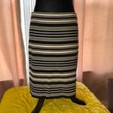 Loft  Outlet Size M Striped Metallic Midi Pencil Skirt Photo 1