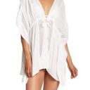 Elan  White Tie Front Beach Coverup Lace Detail Photo 0