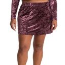 Abound NORDSTROM Purple velour Mini Skirt Purple Plus Size 1X crushed NEW Photo 1