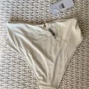 Quint Soul NWT  Malibu High Rise Ivory/White Ribbed Bikini Set - S/M Photo 13