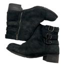 Boohoo  Suede Triple Buckle Fur Lined Ankle Boot Booties Photo 0