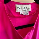 Oscar de la Renta Vintage Oscar de le Renta 100% silk hot pink blouse, size 10 Photo 3