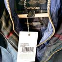 Barbour  NEW Thrunton Wax Parka Coat Jacket Faux Fur Hood Tartan Lining Navy US 4 Photo 7