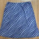 New York & Co. Skirt Women's Size Large Blue  Patterned Elastic Waist Lined Photo 0