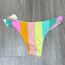 The Bikini Lab  Women's Pastel Prism Stripe French Cut Bikini Swim Bottom sz M Photo 2