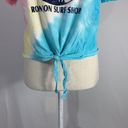 Ron Jon Surf Shop Tie Dye Pink Front Knot Crop Top Tee Size Medium Photo 2