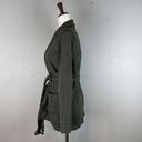 Good American  Womens The Wrap Belted Jacket Size 1 S Small Olive Green Pockets Photo 3