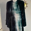 Chaser NEW  Velvet Pie Tie Dye Bell Sleeve Mock Neck Keyhole Back Mini Dress Photo 0