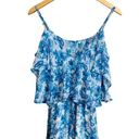 Show Me Your Mumu  Blue Quinn Ruffle Cold Shoulder Romper Size Small Photo 7