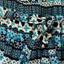 Blue Rain Francesca’s  boho print belted dress size small Photo 3