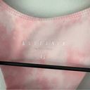 Anthropologie  Allfenix Sports Bra Pink White Cloud Print Cutout Racerback Padded Photo 4