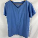 Grey's Anatomy  Blue Short Sleeve Pocket Scrub Top Size Large Photo 0