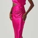 ASTR  the Label Marissa Satin Halter Cut Out Midi Dress - Pink S Photo 0