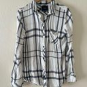 Rails  White & black Plaid Button Down Flannel Photo 2