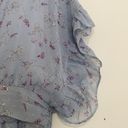 The Clothing Company  size large ruffle baby blue dress v neck shirt sleeve girly Photo 4