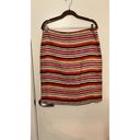 Talbots  Multicolor Stripe Linen Pencil Skirt Size 6 Photo 8